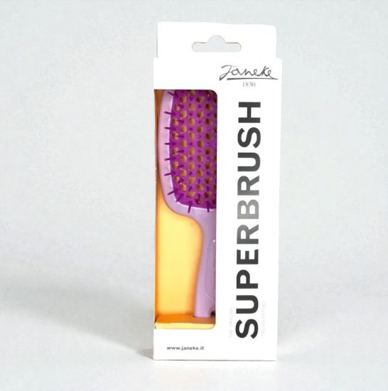  Зображення Janeke Superbrush the original гребінець продувна, щітка для волосся лавандового кольору з фуксією 